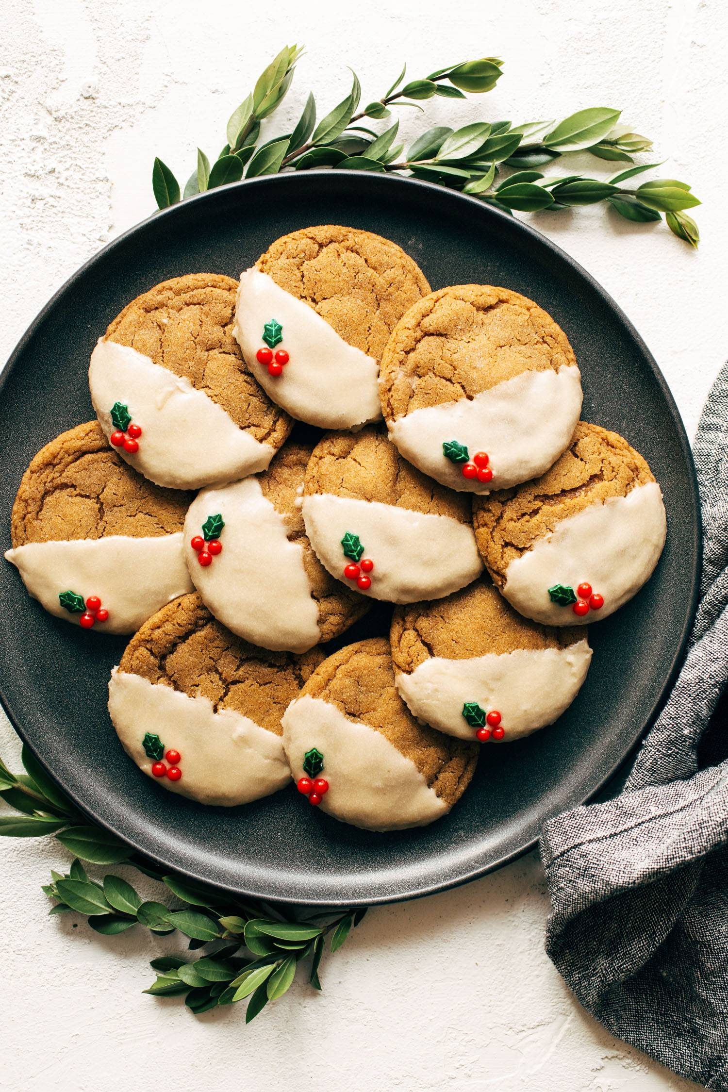 Gingerbread cookies on a plate