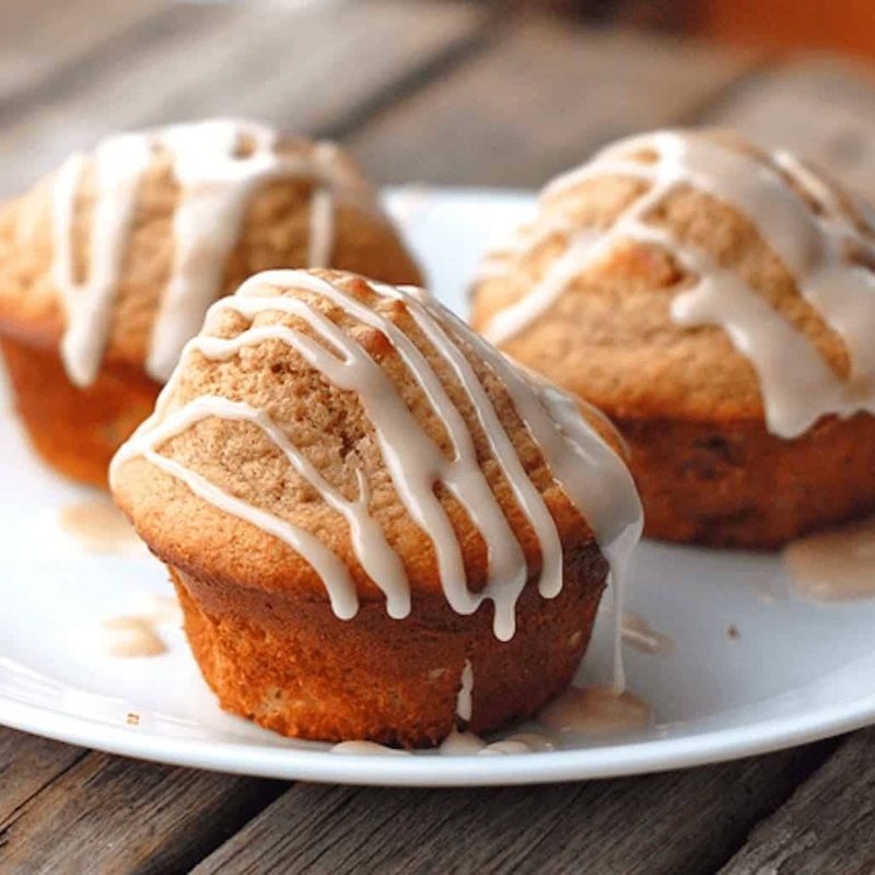 A picture of Vanilla Glazed Apple Cinnamon Muffins